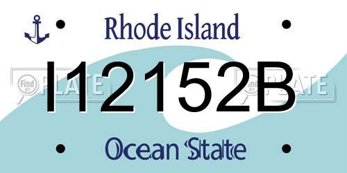 I12152B Rhode Island License Plate