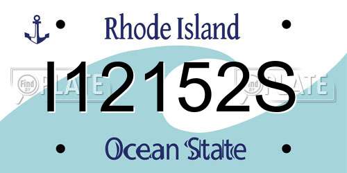 I12152S Rhode Island License Plate
