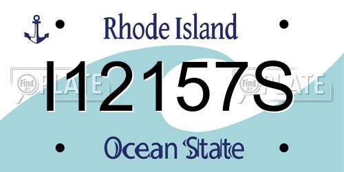 I12157S Rhode Island License Plate