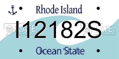 I12182S Rhode Island License Plate