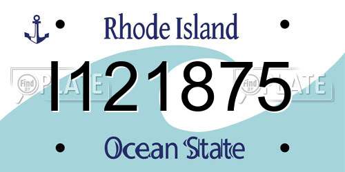 I121875 Rhode Island License Plate