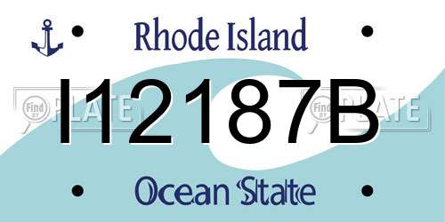 I12187B Rhode Island License Plate