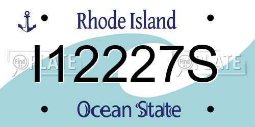 I12227S Rhode Island License Plate