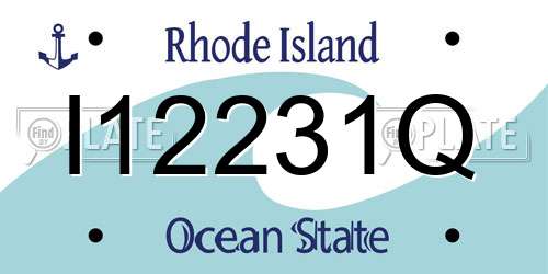 I12231Q Rhode Island License Plate