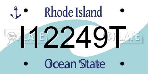 I12249T Rhode Island License Plate