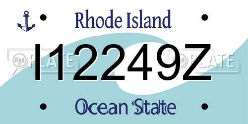 I12249Z Rhode Island License Plate
