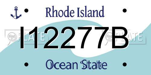 I12277B Rhode Island License Plate