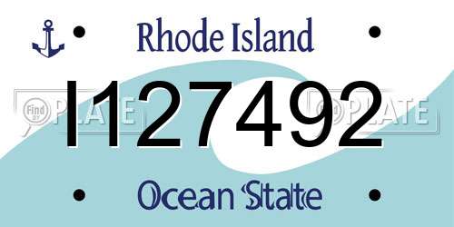 I127492 Rhode Island License Plate