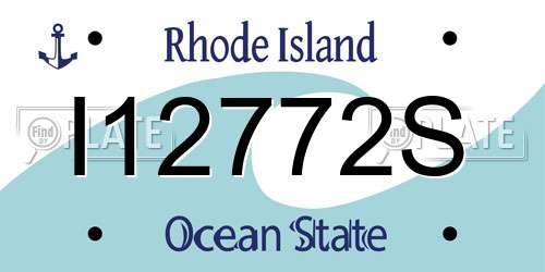 I12772S Rhode Island License Plate