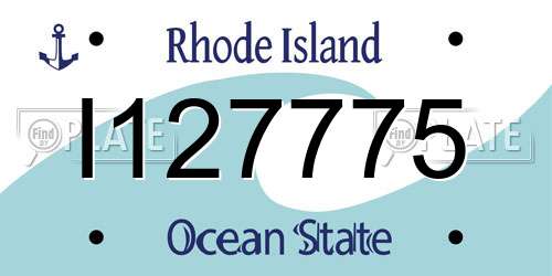 I127775 Rhode Island License Plate