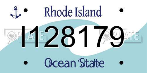 I128179 Rhode Island License Plate