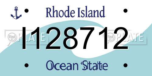 I128712 Rhode Island License Plate