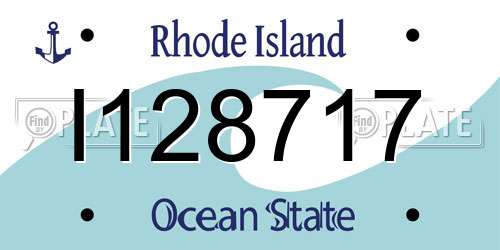 I128717 Rhode Island License Plate