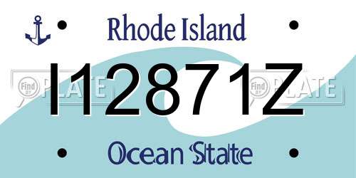 I12871Z Rhode Island License Plate