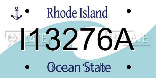 I13276A Rhode Island License Plate