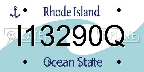 I13290Q Rhode Island License Plate