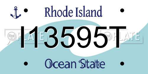 I13595T Rhode Island License Plate