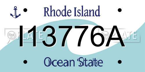 I13776A Rhode Island License Plate