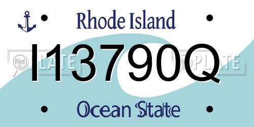 I13790Q Rhode Island License Plate