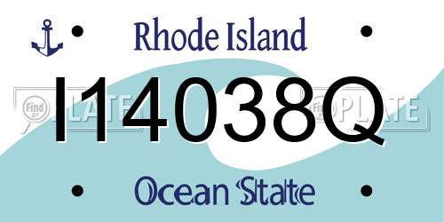 I14038Q Rhode Island License Plate