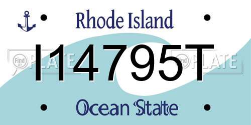I14795T Rhode Island License Plate