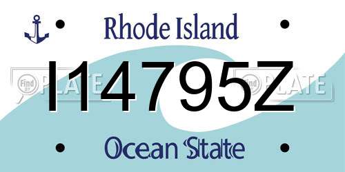 I14795Z Rhode Island License Plate