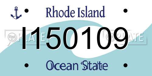 I150109 Rhode Island License Plate