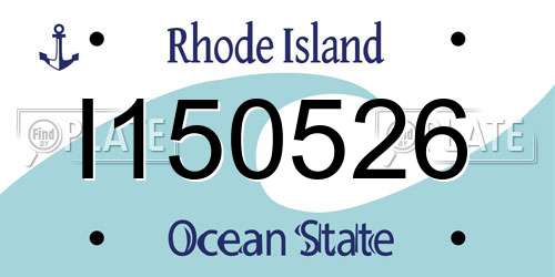 I150526 Rhode Island License Plate