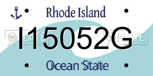 I15052G Rhode Island License Plate