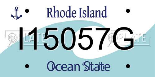 I15057G Rhode Island License Plate
