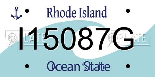 I15087G Rhode Island License Plate