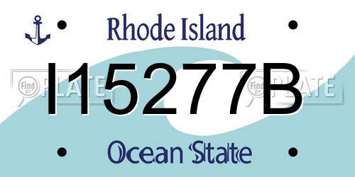 I15277B Rhode Island License Plate