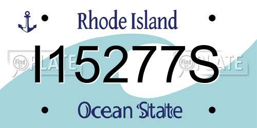 I15277S Rhode Island License Plate