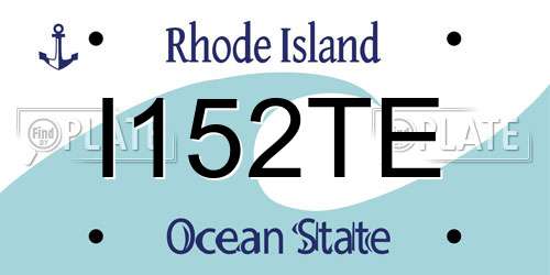 I152TE Rhode Island License Plate