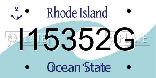 I15352G Rhode Island License Plate