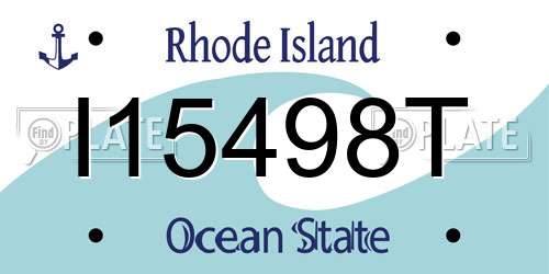 I15498T Rhode Island License Plate