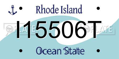 I15506T Rhode Island License Plate