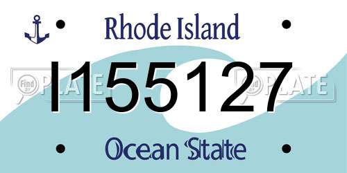 I155127 Rhode Island License Plate