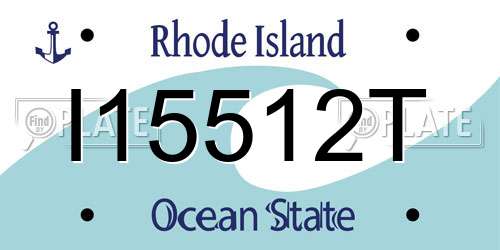 I15512T Rhode Island License Plate