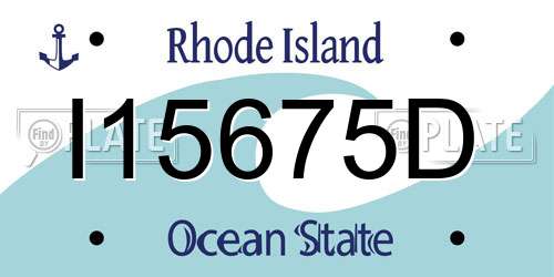 I15675D Rhode Island License Plate