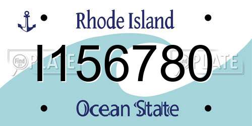 I156780 Rhode Island License Plate