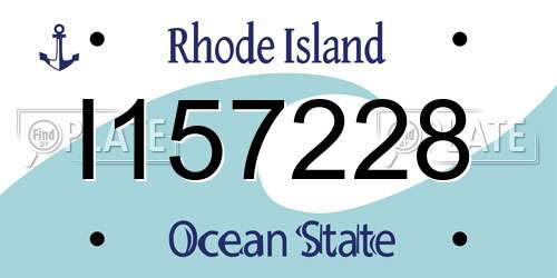 I157228 Rhode Island License Plate