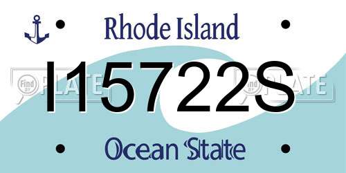 I15722S Rhode Island License Plate