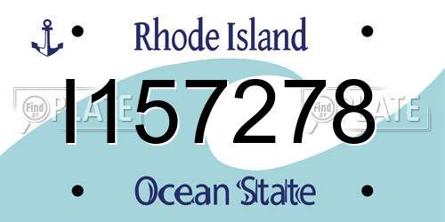 I157278 Rhode Island License Plate