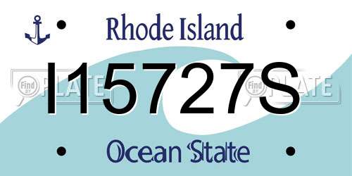 I15727S Rhode Island License Plate