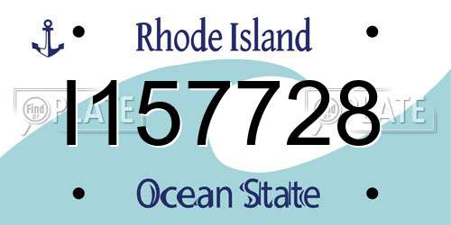 I157728 Rhode Island License Plate