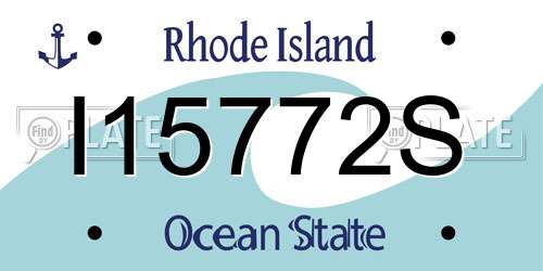 I15772S Rhode Island License Plate