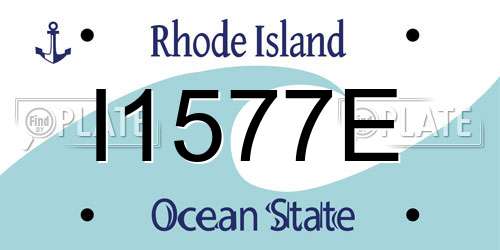 I1577E Rhode Island License Plate