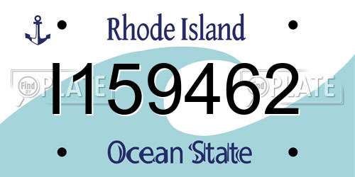 I159462 Rhode Island License Plate