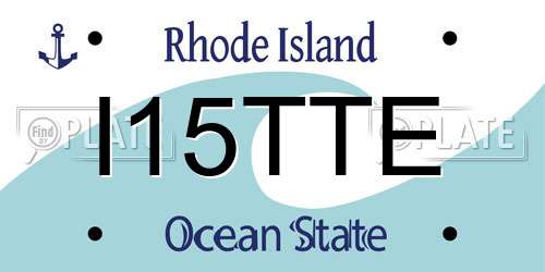 I15TTE Rhode Island License Plate